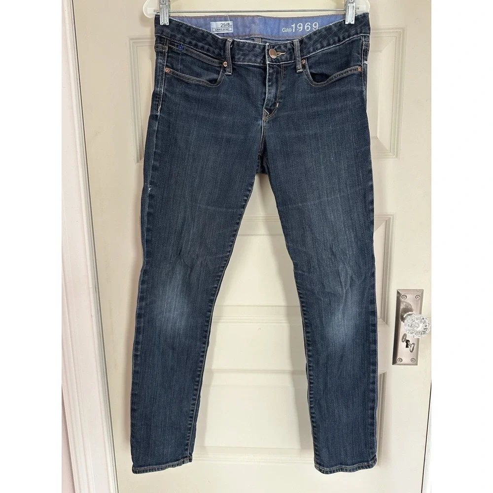 Gap 1969 Always Skinny‎ Blue Denim Jeans Womens Size 29/8a